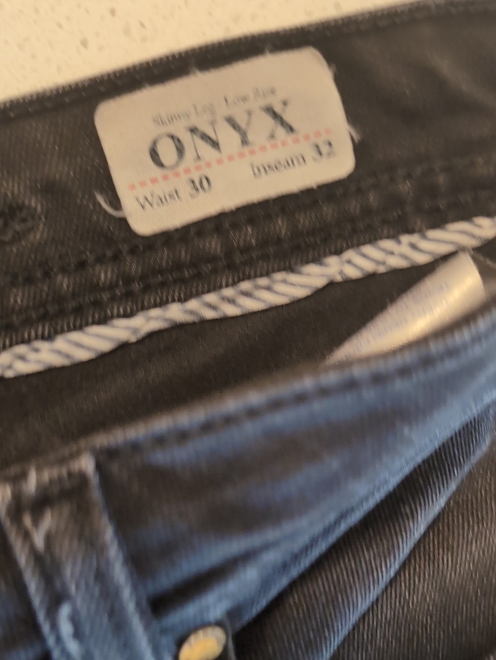 Onyx Men's Slim Black Jeans - Dark Black